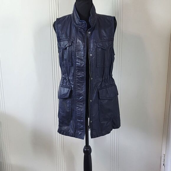 Banana Republic Women's Denim Like Long Vest - Picture 1 of 6